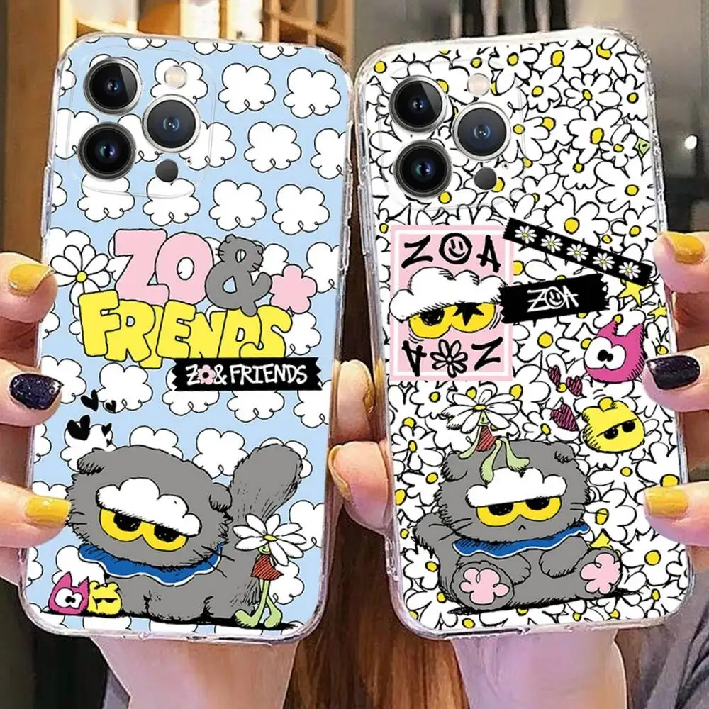 Милый чехол для телефона Z-ZO Friends для iPhone 17 16 15 14 13 12 11 Pro Max Plus, мягкий, персонализированный, сделай сам (art.: 3920dc3003243) - 3920dc3003243