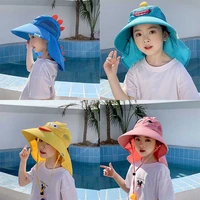 childrens bucket hats summer big brim sun hat neck guard adjustable kids boys girls outdoor travel beach cap kids 6 12y %d0%ba%d0%b5%d0%bf%d0%ba%d0%b0