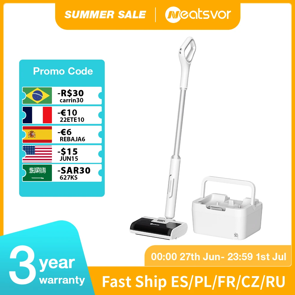 

NEATSVOR T10 Crosswave Handheld Cordless Vacuum Cleaner Sweeping Mopping And Scrubbing Automatic Cleaning Wet And Dry For Home