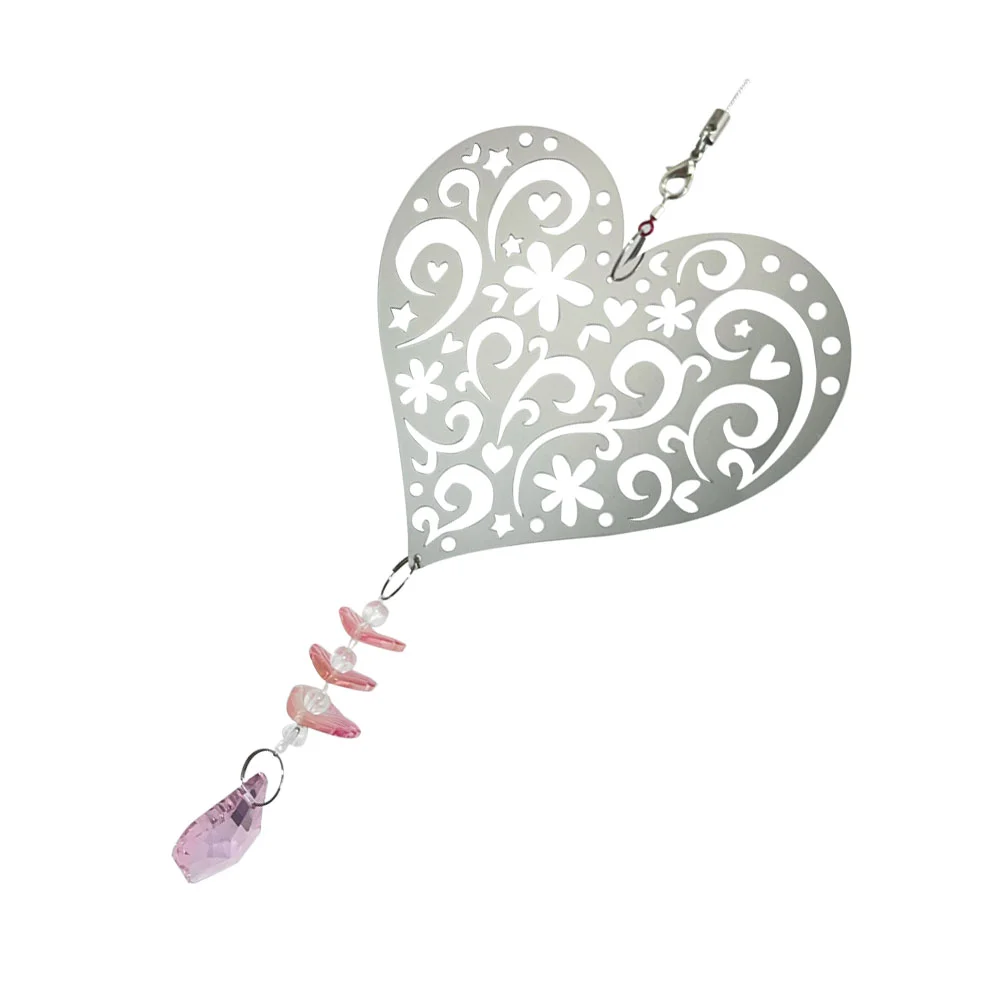 

Heart Wind Chimes Love Heart Hanging Bell Sympathy Memorial Wind Chimes Decorative Wind Spinners for Garden Lawn Patio Home