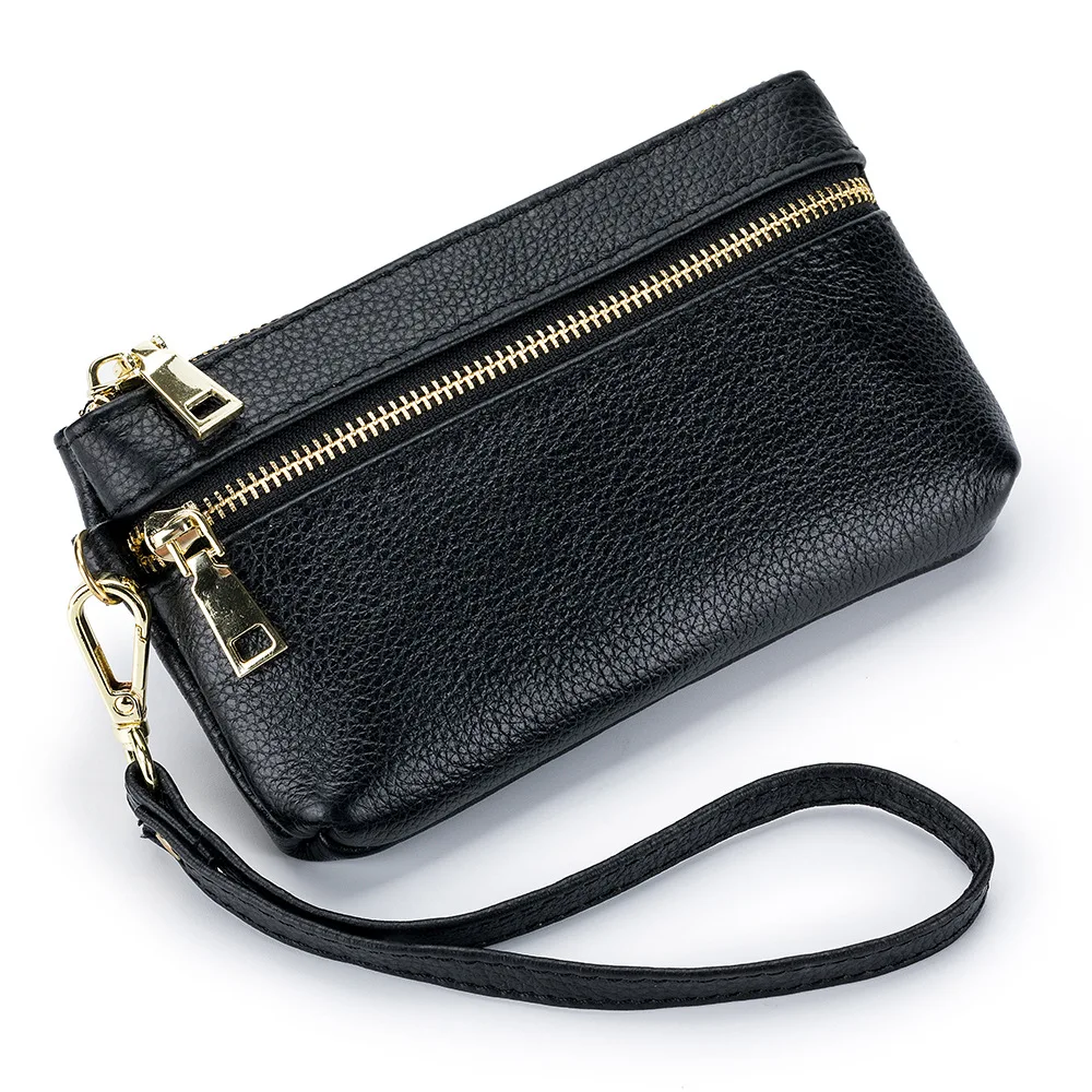 

New Women's Wallet Short Zipper Small Coin Bag Fashion Retro Genuine Leather Ladies Card Holder Coin Purse