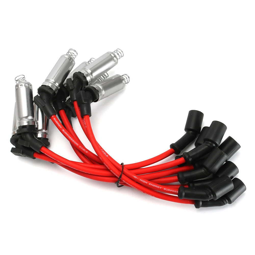 

M8-48322 8PCS /Lot High Performance Ignition Spark Plug Wires For CHEVY Silverado 1500-2500 LS1 VORTEC 4.8L 5.3L 6.0L Grand