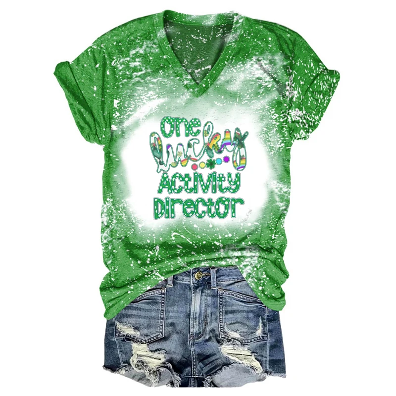 

Классическая Женская хлопковая Футболка Rheaclot One Lucky Director для активного отдыха, женские топы с графическим рисунком