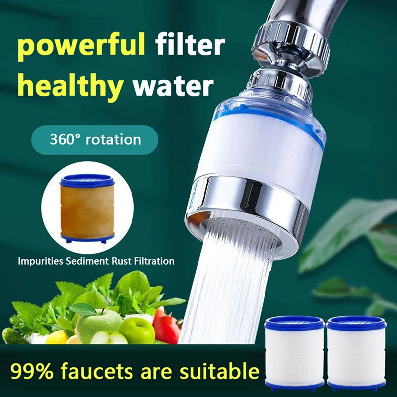 

Kitchen Water Tap Faucet Pressurized Bubbler Filter Remove Chlorine Heavy Metals Basin Extender Hard Water Filtration Purifier