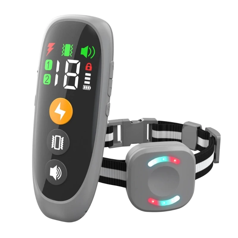 

Dogs Anti-Bark Collar with LED Light Remote Control Anti-Barking Collar for Dogs