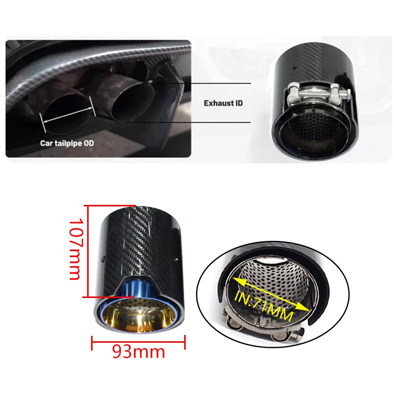 Для BMW M2 F87 M3 F80 M4 F82 F83 Обновление выхлопной трубы MP Углеродное волокно AK Глушитель