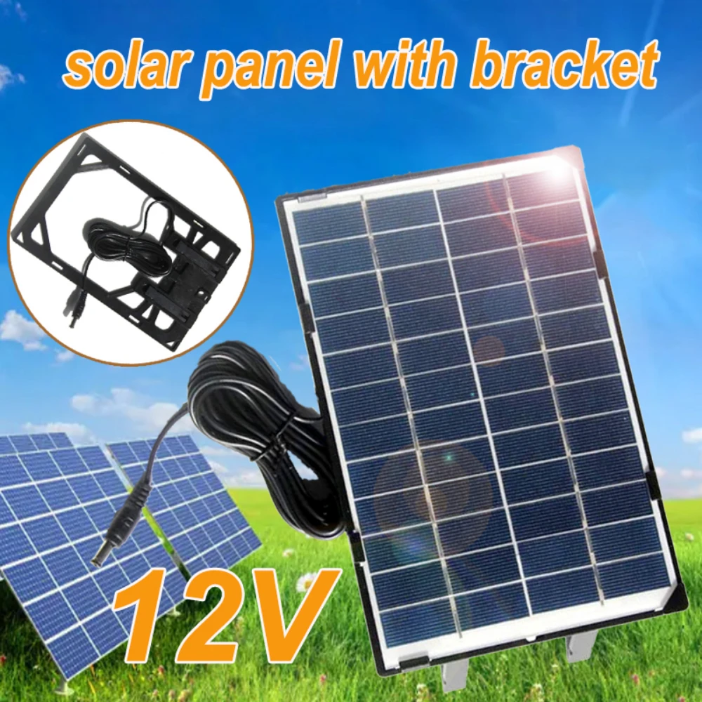 

13W 12V Portable Solar Panel Battery Charger Generator DC Output Solar Cells Charge Regulator Polysilicon DIY Solar Panel System