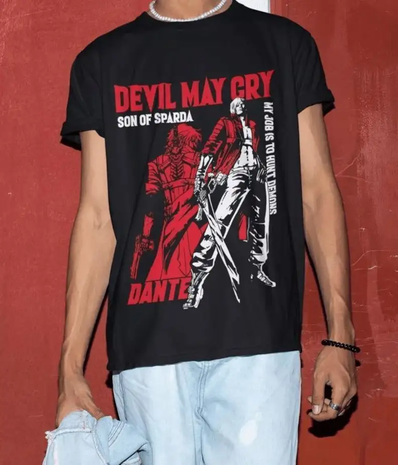 Футболка унисекс премиум-класса Dante Shooting DMC футболка May Cry DMC3 подарочная рубашка