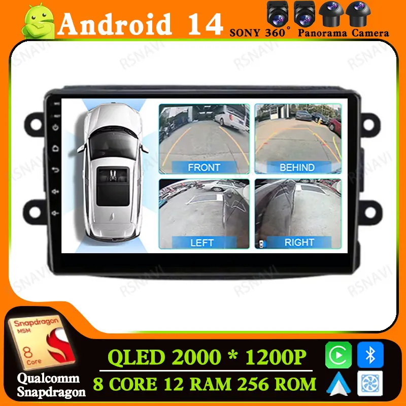 Автомагнитола на Android 14 для Renault Dacia Duster Captur Symbol Logan Dokker Sandero beargy стерео навигация