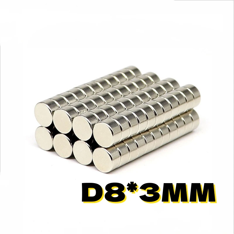 

D8*3mm Ndfeb Magnet Permanent Rare Earth Neodymium Magnetic Materials Industrial/Technology/Work/Home/Teaching Use Ndfeb Magnets