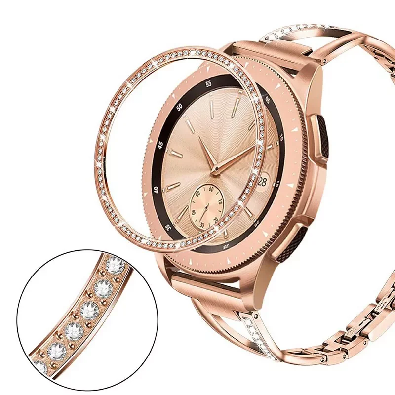 

Watch Cover For Samsung Galaxy Watch 46MM 42MM Bezel Ring Smart Watch Accessories Adhesive Cover Anti Scratch Metal