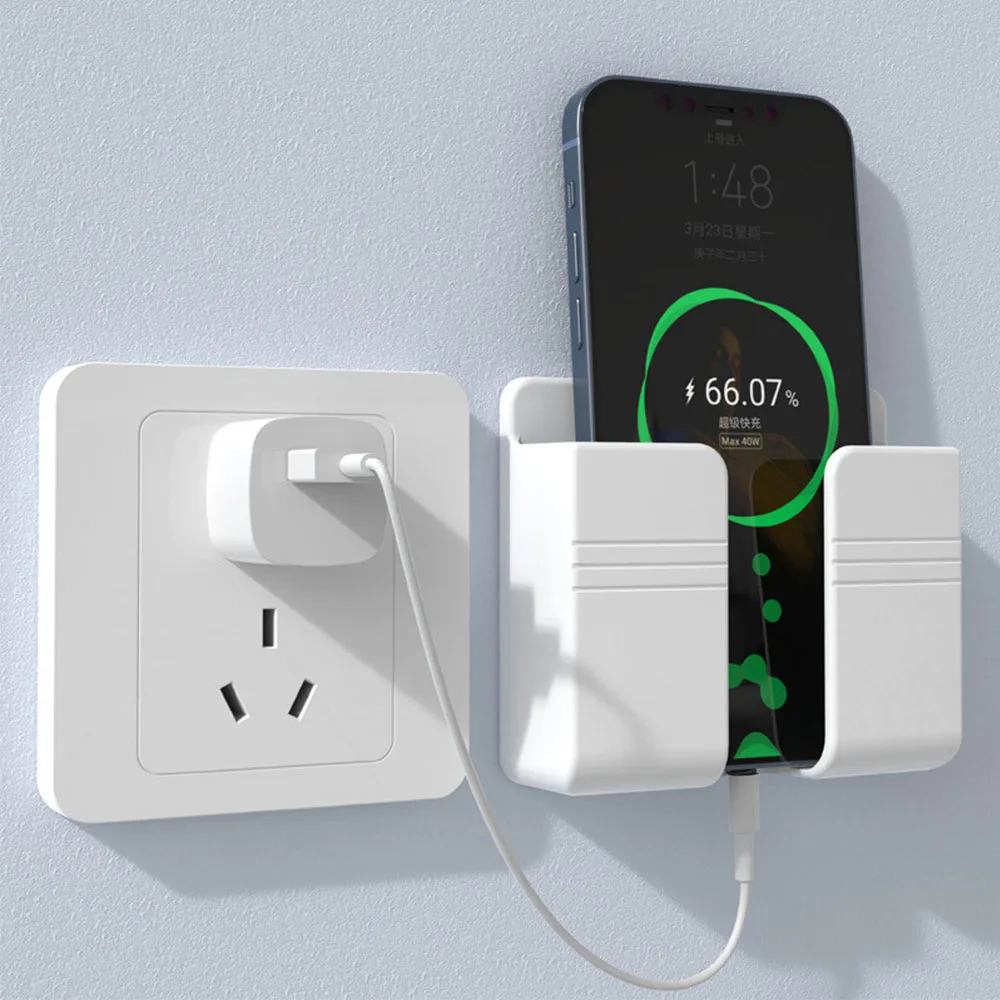 Mobile Phone Wall Holder For Iphone Xiaomi IOS Universal Cellphone Charge Hook Hanging Stand Bracket Hooks Charging Dock