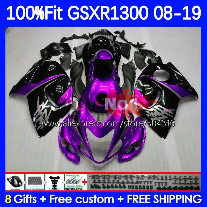 

Обтекатель Hayabusa для SUZUKI GSXR 1300 CC GSXR-1300 29No.107 purple blk GSXR1300 2008 2009 2010 2011 2012 2013 14 15 16 17 18 19