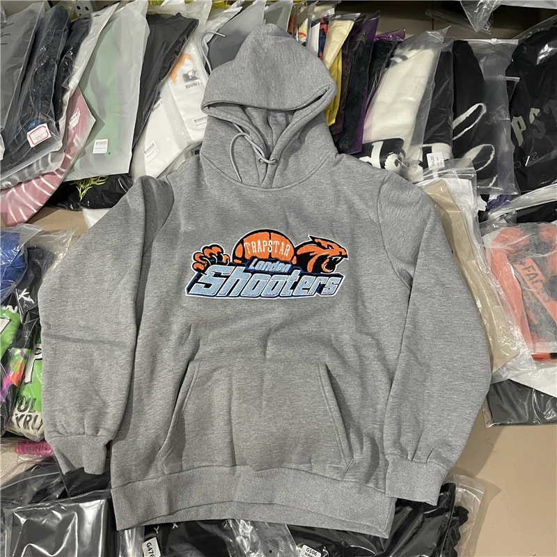 

23SS High Quality New Letter LOGO Tiger Head Towel Embroidery Trapstar Hoodie Men Women EU Size Trapstar Pullover