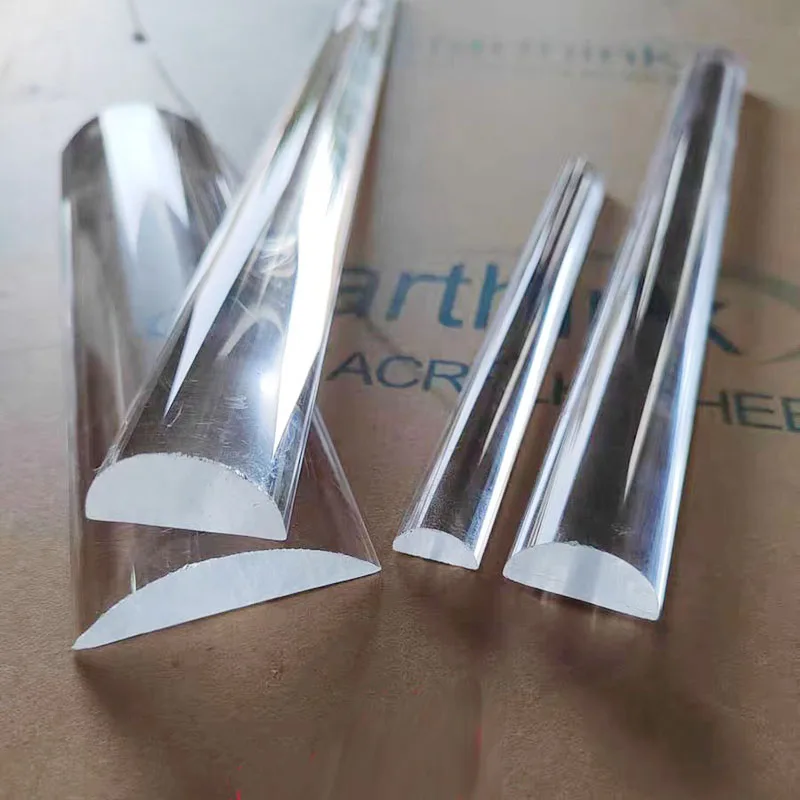 Новый полукруглый акриловый твердый стержень D-типа высокопрозрачный из ПММА
