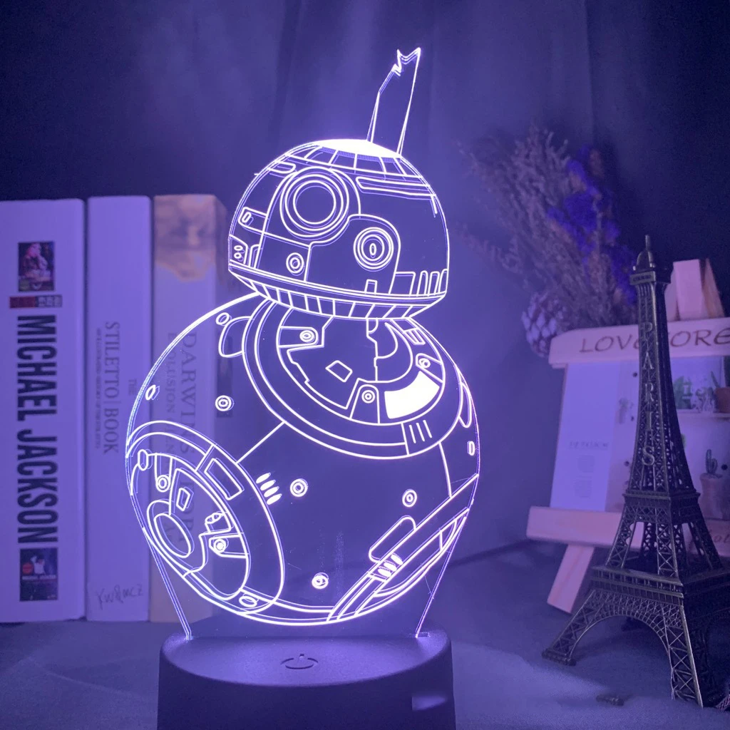Ночник-игрушка Anime Baby Yoda с 7 цветами звездных войн, модель LED-фигурки, крутая детская подарок для мальчиков и девочек на день рождения.