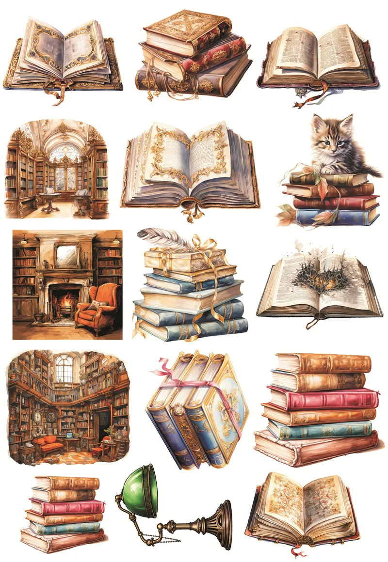 

Винтажные бумажные наклейки BLINGIRD