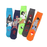 naruto anime socks uchiha sasuke gaara hy%c5%abga neji inuzuka kiba sasori cartoon mid tube socks trend casual sock shot selling