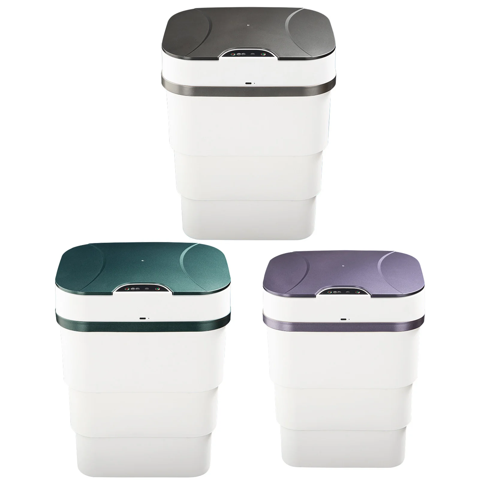 

Умная мусорная корзина с крышкой, водонепроницаемая Автоматическая мусорная корзина объемом 3 Л/6 л/9,5 л, складная корзина для отходов, корзи...