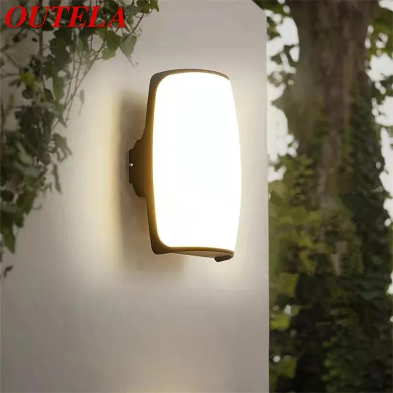 

OUTELA Modern Vintage Wall Lamp Simple Creative LED Exterior Sconces Outdoor Waterproof IP65 for Villa Garden Balcony Corridor