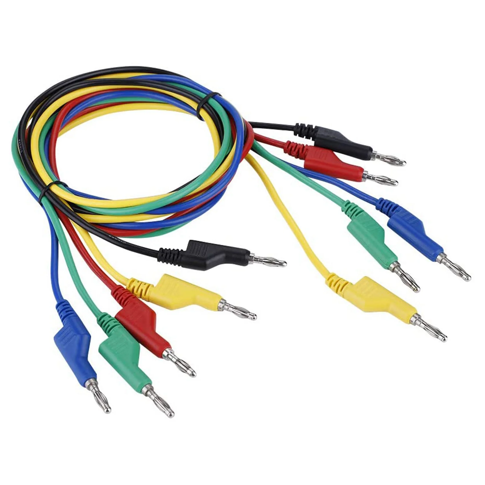 

5 Pieces of Banana Test Wire Banana Plug Test Wire for Multimeter 1M 4mm Banana Plug Wire Test Wire