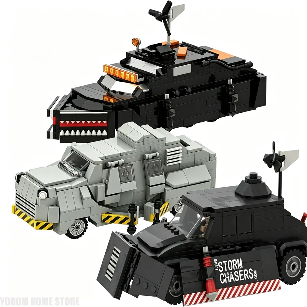 Фото Home-Display TIV2 Tornado Intercept Vehicle, модель автомобиля из строительных блоков, фигурка, декор для рабочего стола и гостиной, коллекционное украшение. №1
