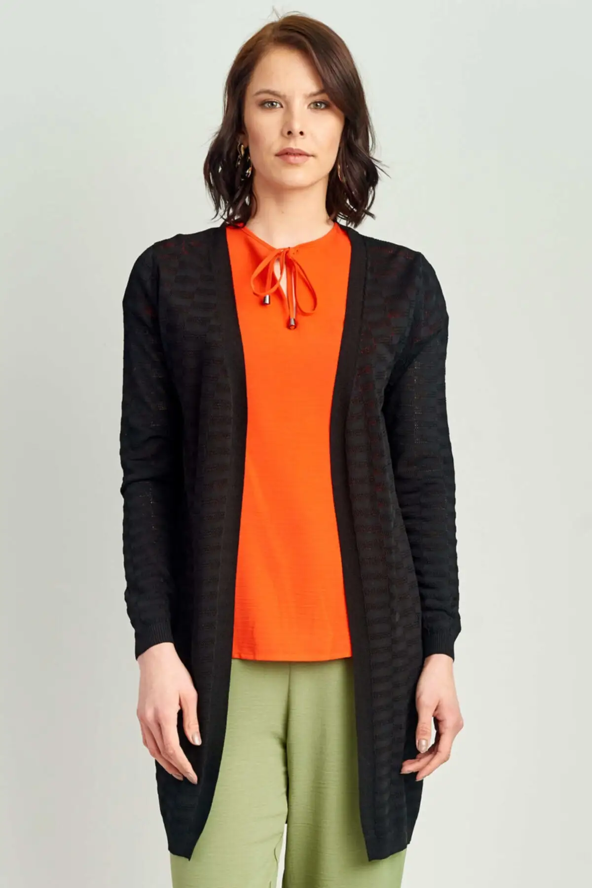 

Women's Cardigan Self Patterned sportswear Casual Knitted Quality Fashion Cardigan Sweater Sweater Sweater Sweater
