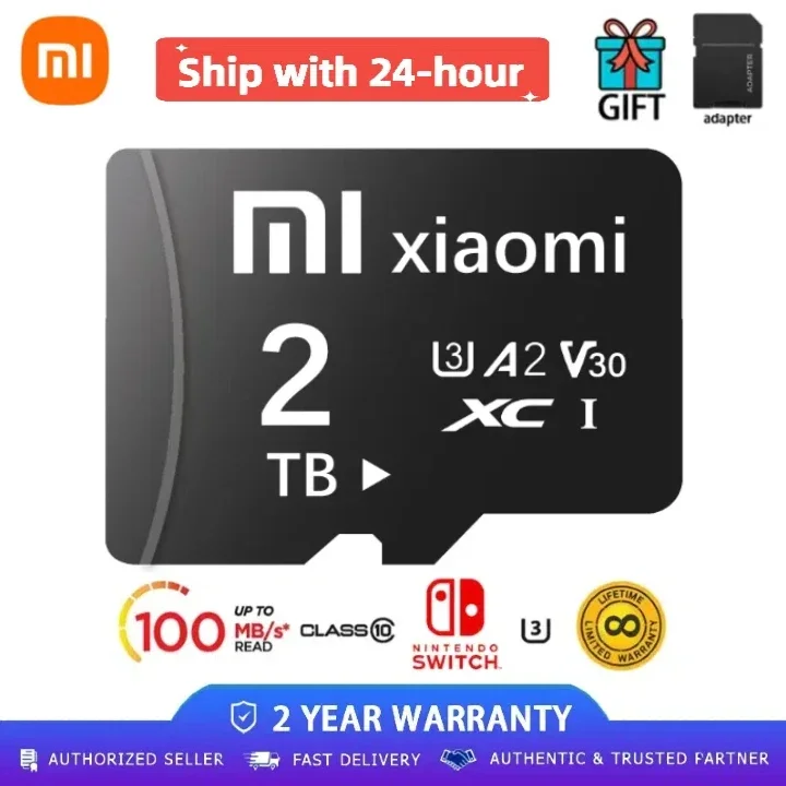 Карта памяти Micro SD Xiaomi 2 ТБ 128 ГБ класс 10 карта 32 Гб 256 SD-карта SD/TF флэш-карта 1 для