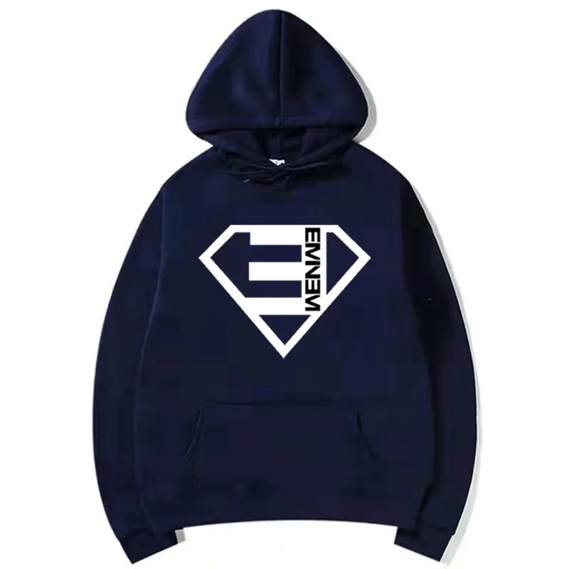 New E-Eminems Hoodies Winter Thicken  for Men  Printed Tops Outwear Hoodie Warm Casual Sweatshirt images - 6