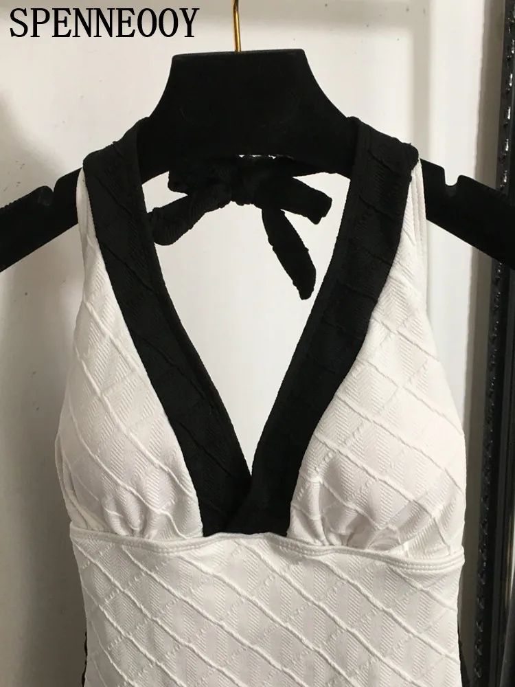 SPENNEOOY модный подиумный летний пляжный стиль сексуальный белый цвет купальники