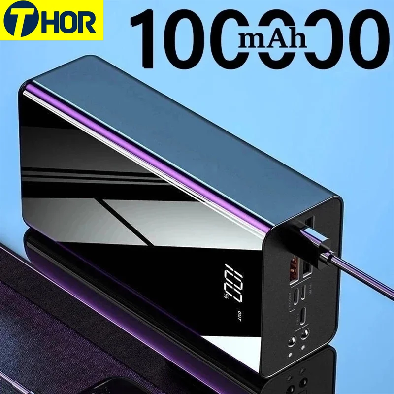 

Внешний аккумулятор на 100000 мА · ч для Xiaomi, Huawei, iPhone, Samsung