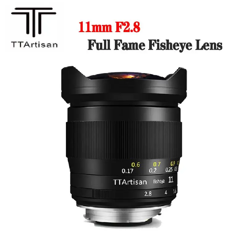 

TTArtisan 11mm F2.8 Camera Lens Full Fame Fisheye Manual Lens for Leica M/L Canon RF/EF NIKON Z/F FUJI GFX SONY E Mount Cameras