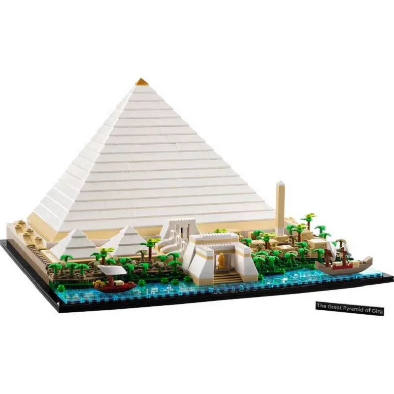 

2022 NEW Architecture 21058 Great Pyramid of Giza Building Blocks World Famous Model City Street View Bricks Toys for Children
