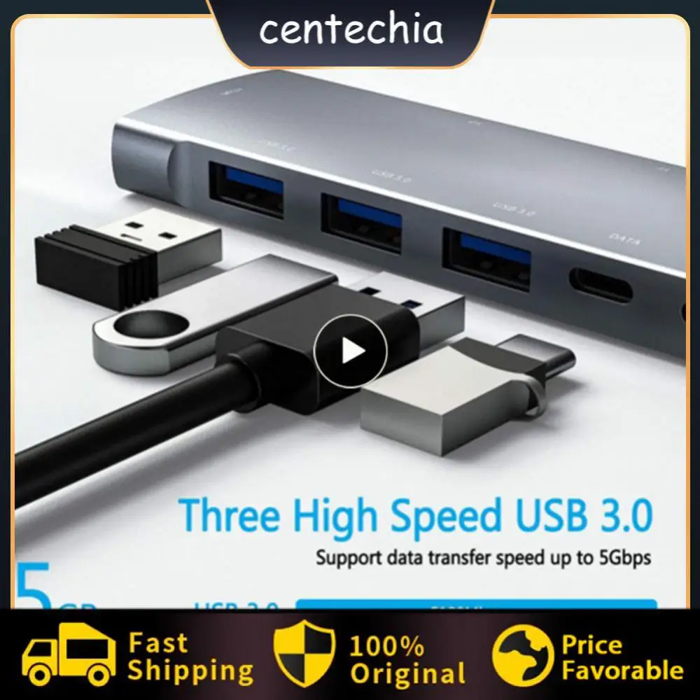 Высокоскоростной Usb C адаптер 5 Гбит/с Разделитель с кардридером Sd Usb C концентратор 4k 30kz док-станция Type-c аксессуары для компьютера 9 в 1