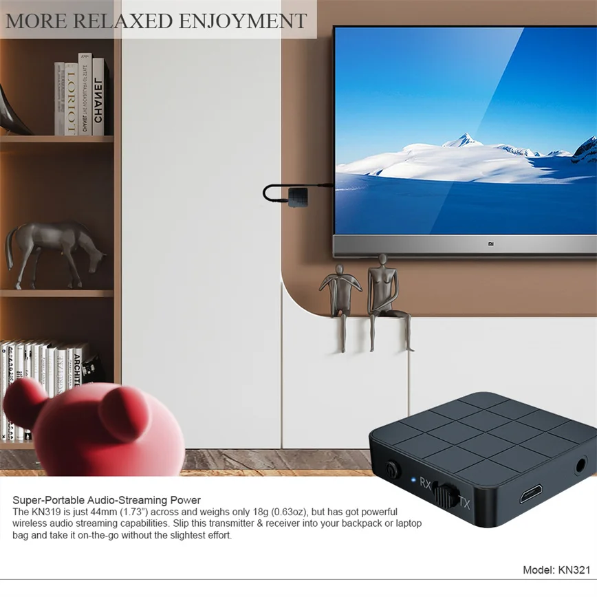 2 в 1 Bluetooth 5 0 аудио приемник передатчик музыка стерео беспроводной адаптер с RCA 3 мм