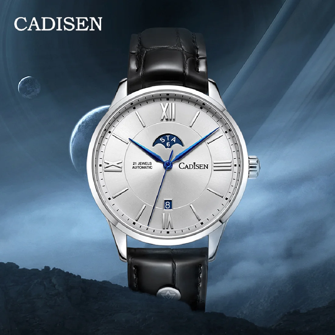 

Часы наручные CADISEN Мужские механические, брендовые Роскошные спортивные автоматические, MIYOTA 8205