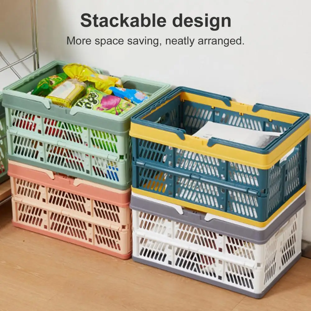 

Durable Storage Basket Collapsible Multipurpose Portable Picnic Storage Basket Beautiful Texture Grocery Basket for Home