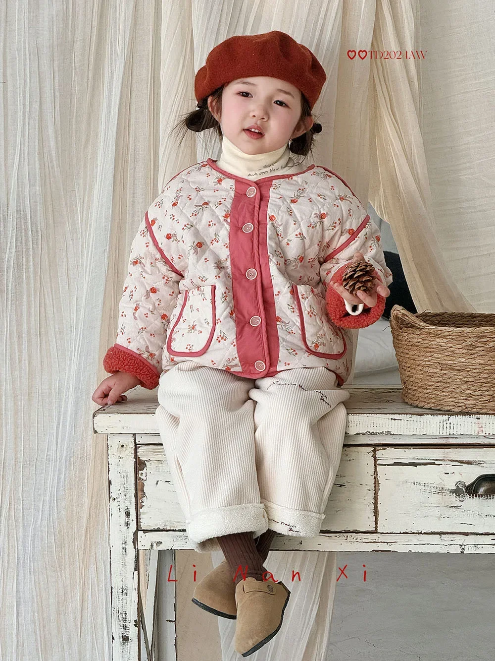 Новинка 2024 зимняя одежда для малышей флисовые теплые пальто девочек бархатный