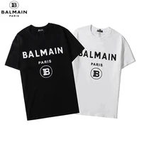 new balmain letter printed fashionable round neck short sleeve all match simple t shirt s 4xl