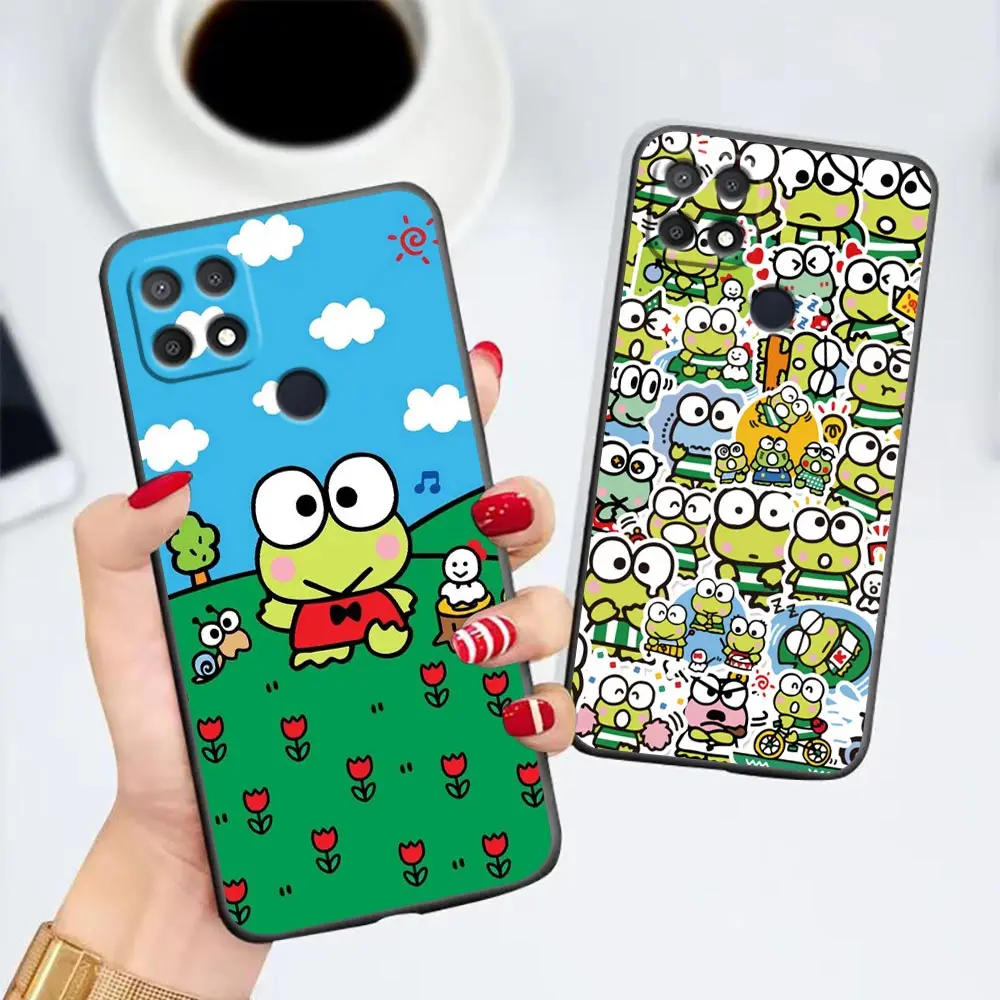 

Funda Coque Case For OPPO A15 A16 A39 A54 A71 A74 A77 A83 A92 A94 F11 F9 FIND X X2 X3 PRO TPU Case Capa Sanrio Cute Frog Keroppi