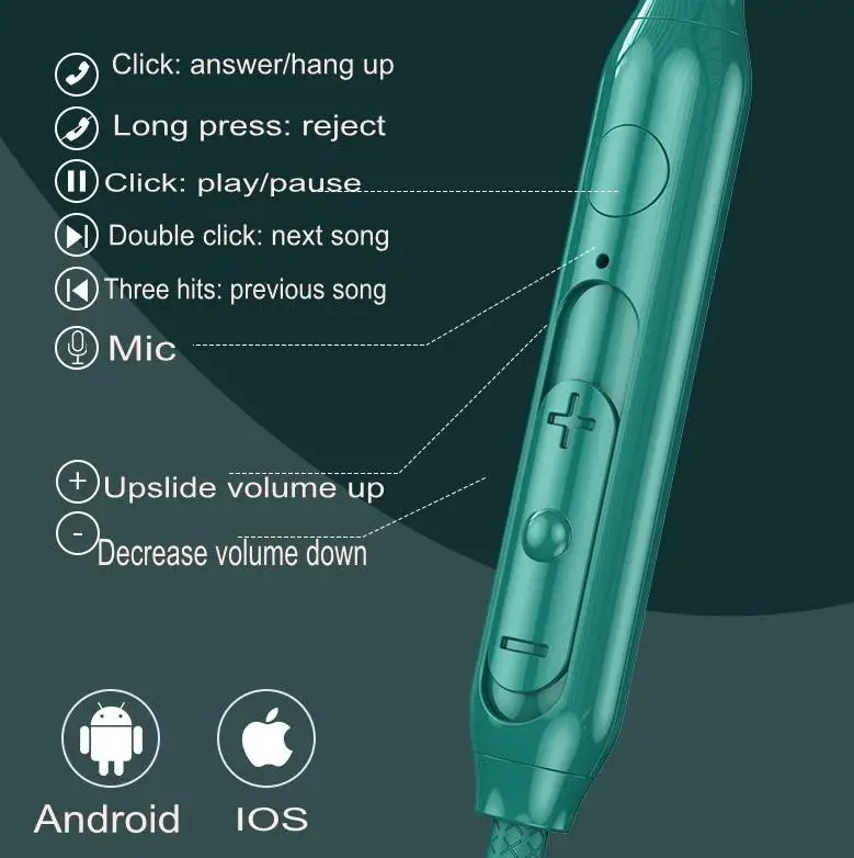 1 шт. новые металлические проводные наушники проводная гарнитура с
