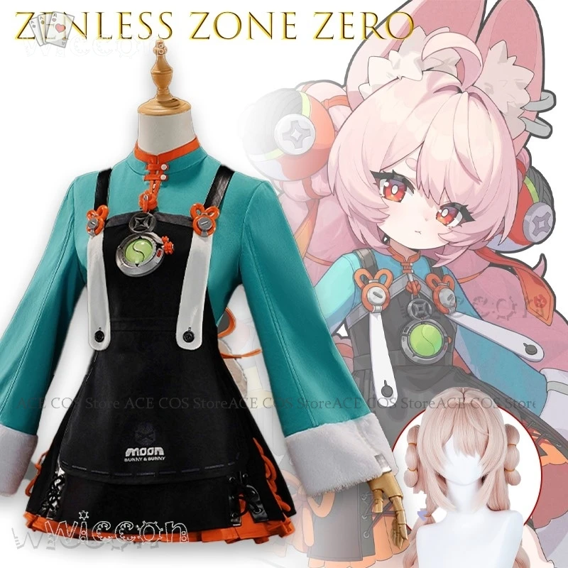 Фото Disfraz Хэллоуин AZenless Zone Zero Alice Полный костюм для косплея с ушками и хвостом Аниме Игровой костюм Карнавал для взрослых №1
