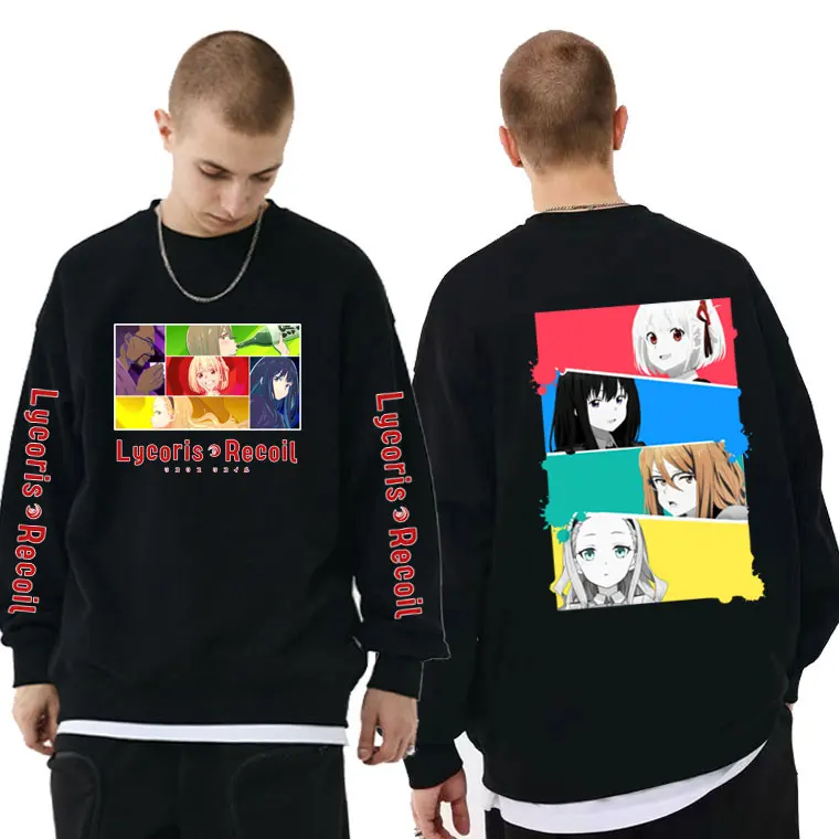 

Anime Lycoris Recoil Chisato Nishikigi Takina Inoue Print Pullover Men Women Cozy Sweatshirts Unisex Oversized Loose Sweatshirt