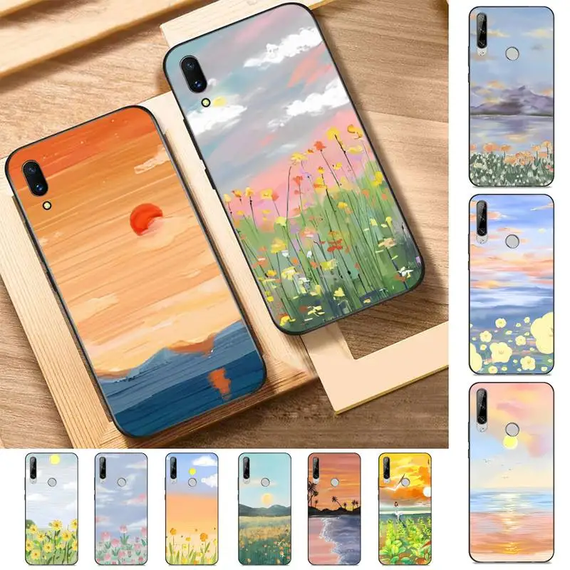 

Sunset Scenery Phone Case for Huawei Y 6 9 7 5 8s prime 2019 2018 enjoy 7 plus