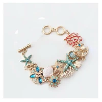 fashion starfish conch earrings necklace bracelet set shell necklace conch shell earrings bohemia bracelet jewelry set female