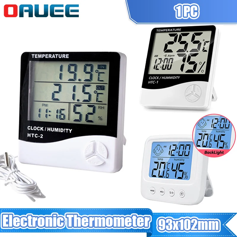 Lcd Digital Temp Humidity Meter Home Indoor Outdoor Weather 