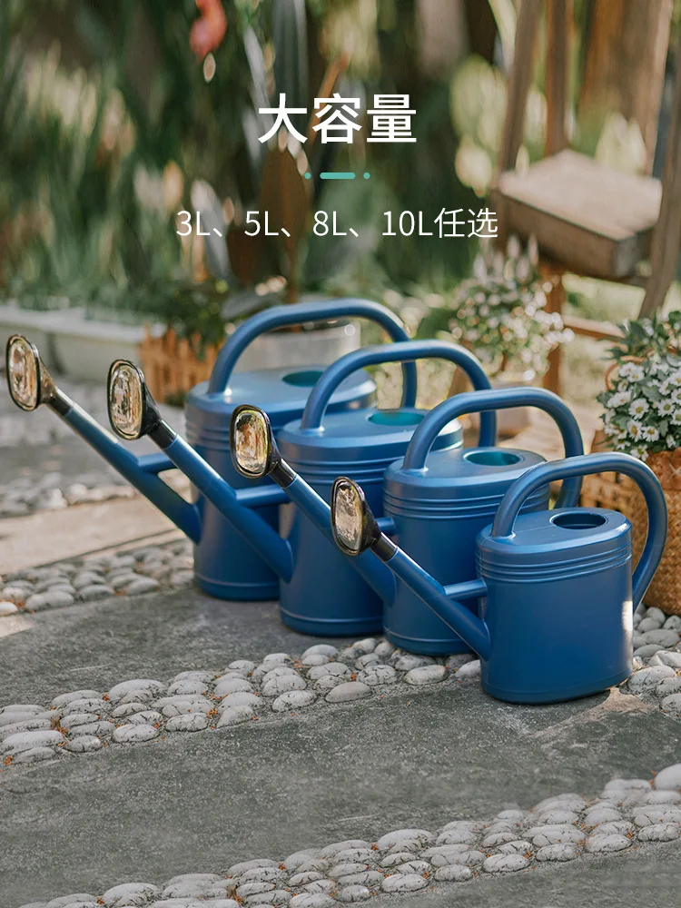 

Thickened Watering Pot Large Watering Flower Sprinkling Can Plastic Watering Can Long Mouth Watering Pot Gardening Watering Pot