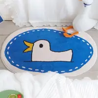 Cute Rug Furry Duck Bedroom Carpet Bedside Room Rugs Fluffy Bath Mat Super Absorbent Floor Mat Kids Room Mat