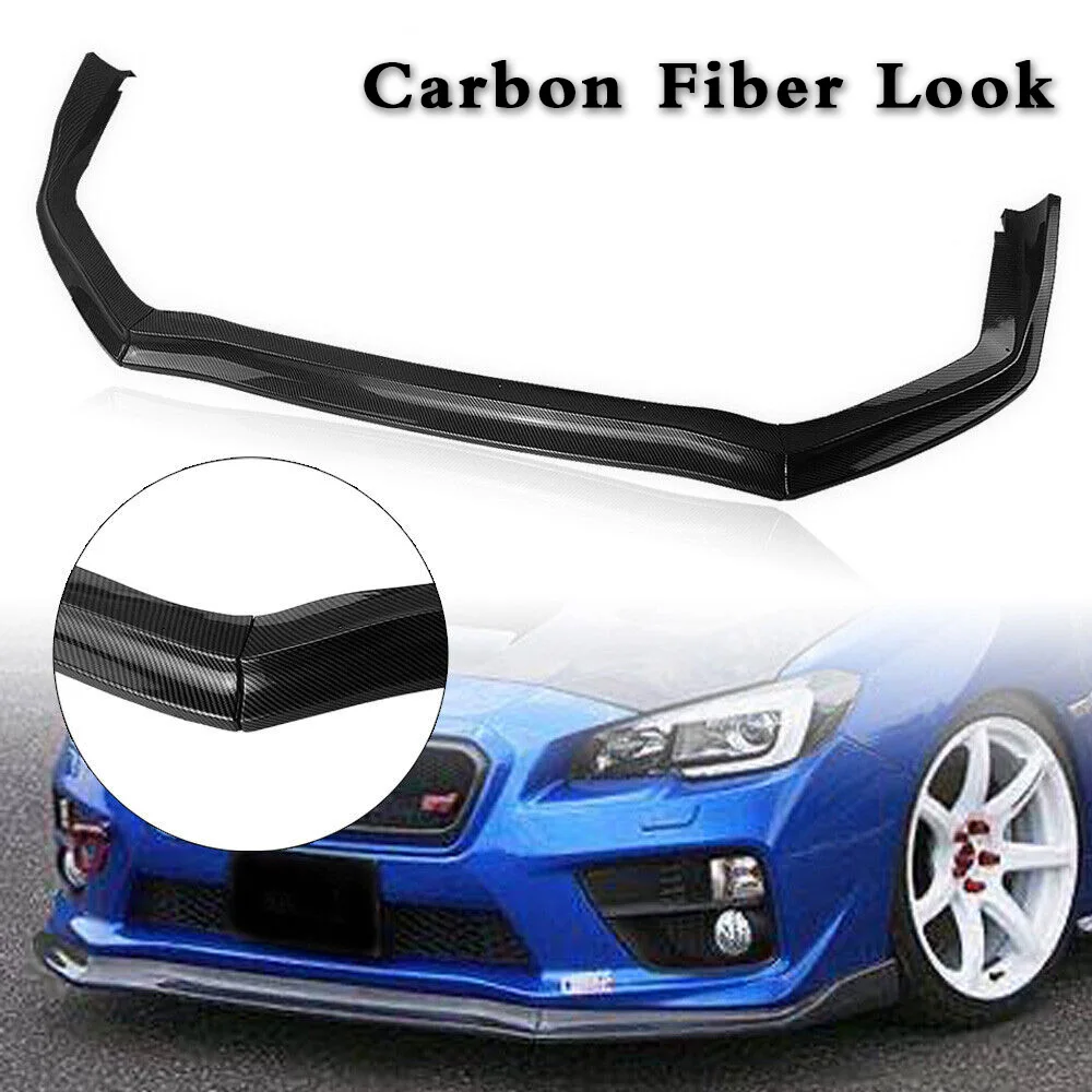 

Carbon Fiber Look Gloss Black Front Bumper Spoiler Lip Guard Splitter ABS Plastic For Subaru Impreza WRX STI 2015-2020 MP Style