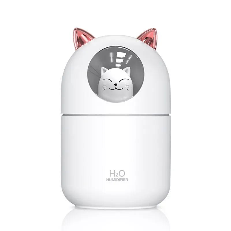 

300ML Air Humidifier Cute Rabbit Ultra-Silent USB Aroma Essential Room Car LED Night Lamp Air Purifier Mist Maker Air Fresher